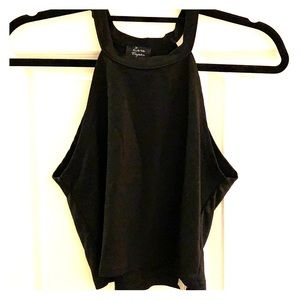 Crop top in grey and black